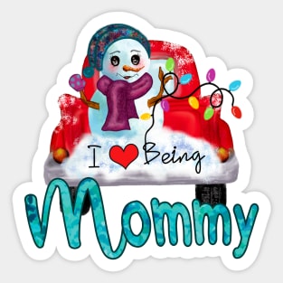 I Love Being Mommy Christmas Sticker